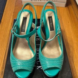 White House black market green heels